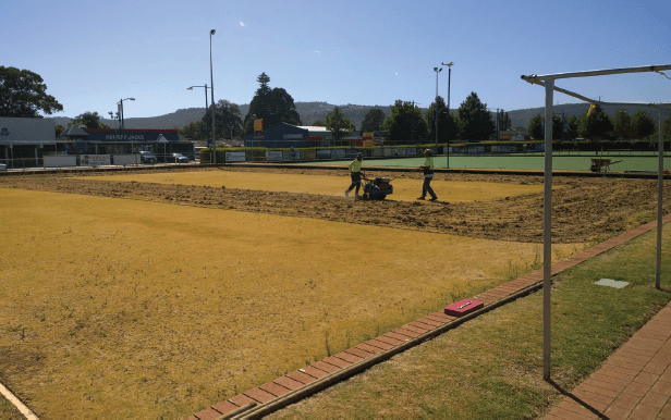 bowling green before installation 