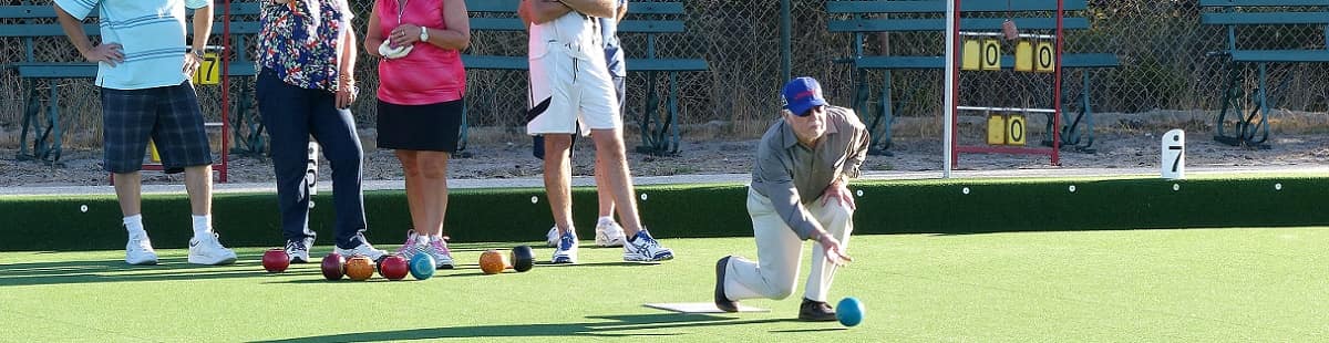 Synthetic Grass Bowling Green in use