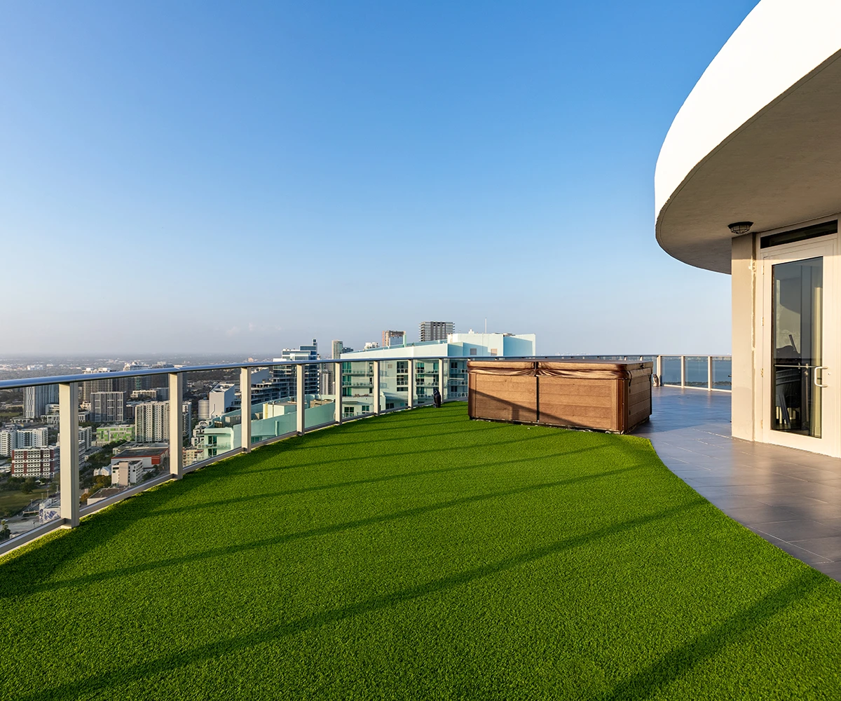 Lightweight fake grass balcony installation WA | Green Planet Grass