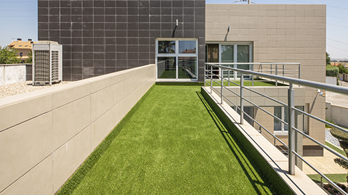 Rooftop artificial grass